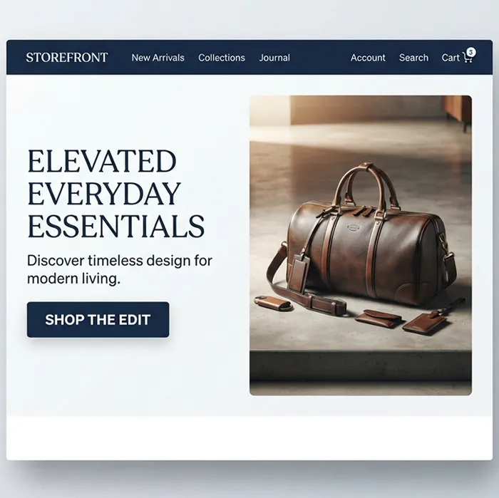 Designing a homepage for online stores